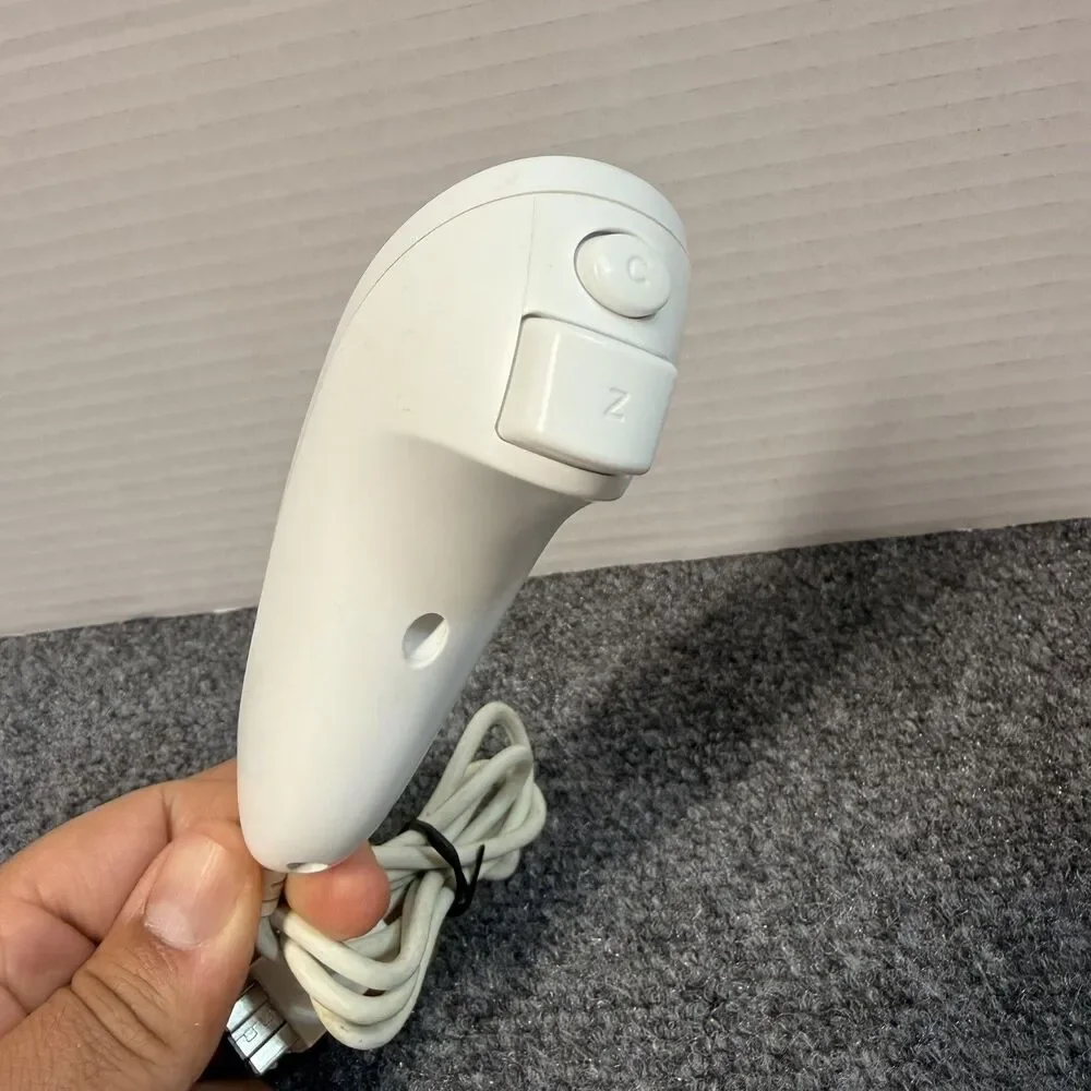 Nintendo Wii Nunchuk Controller White RVL-004 OEM Tested For Wii Wii U